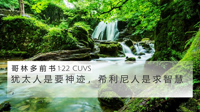 哥 林 多 前 书 1:22 CUVS Bible Verse Image