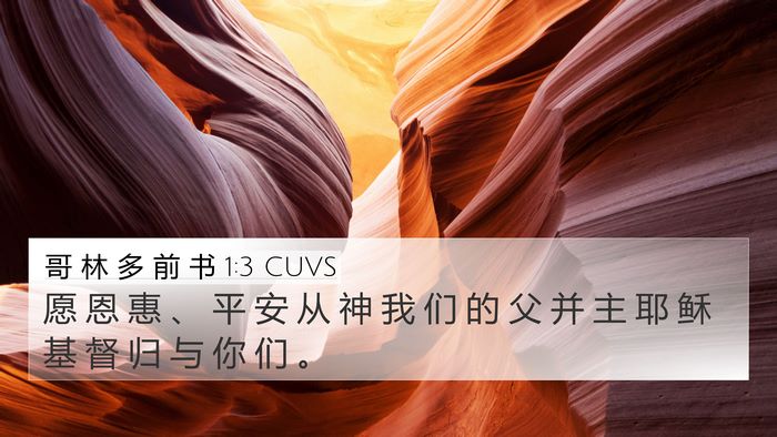 哥 林 多 前 书 1:3 CUVS Bible Verse Image