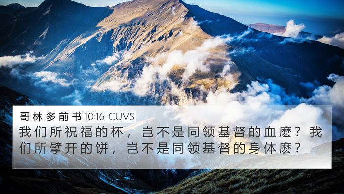 哥 林 多 前 书 10:16 CUVS Bible Verse Image