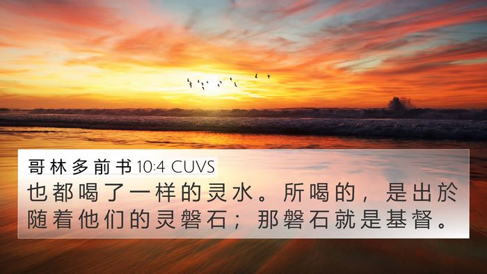 哥 林 多 前 书 10:4 CUVS Bible Verse Image