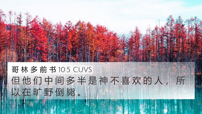 哥 林 多 前 书 10:5 CUVS Bible Verse Image