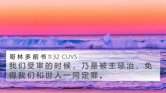 哥 林 多 前 书 11:32 CUVS Bible Verse Image