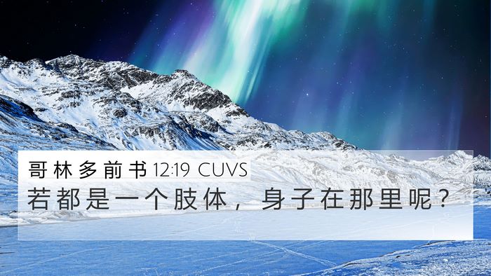 哥 林 多 前 书 12:19 CUVS 4K Wallpaper - 若 都 是 一 个 肢 体 ， 身 子 在 那 - 4K Wallpaper Bible Verse
