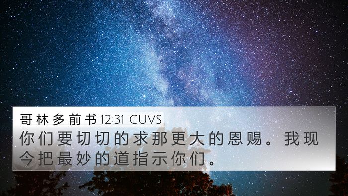 哥 林 多 前 书 12:31 CUVS Bible Verse Image