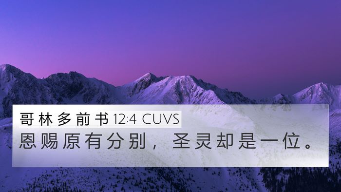 哥 林 多 前 书 12:4 CUVS Bible Verse Image