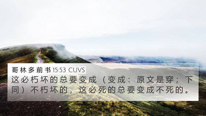 哥 林 多 前 书 15:53 CUVS Bible Verse Image