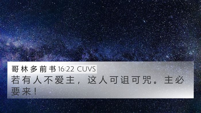 哥 林 多 前 书 16:22 CUVS Bible Verse Image