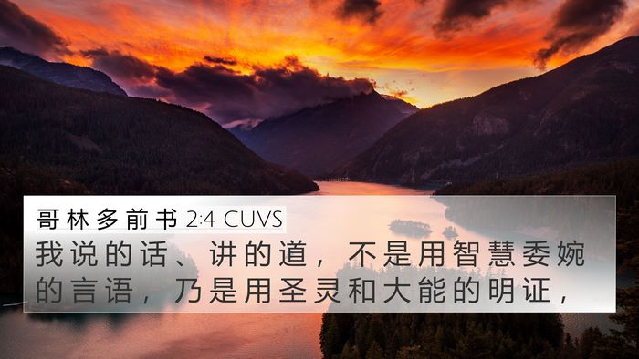 哥 林 多 前 书 2:4 CUVS Bible Verse Image