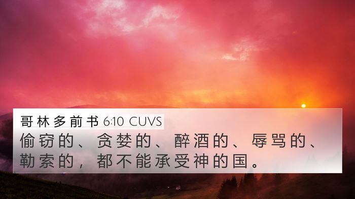 哥 林 多 前 书 6:10 CUVS Bible Verse Image