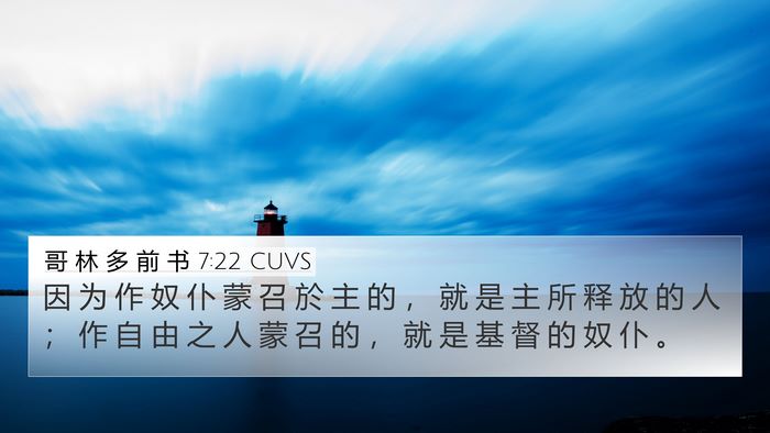 哥 林 多 前 书 7:22 CUVS Bible Verse Image