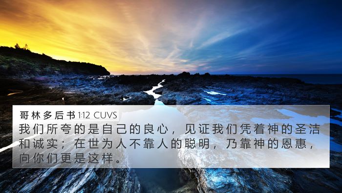 哥 林 多 后 书 1:12 CUVS Bible Verse Image