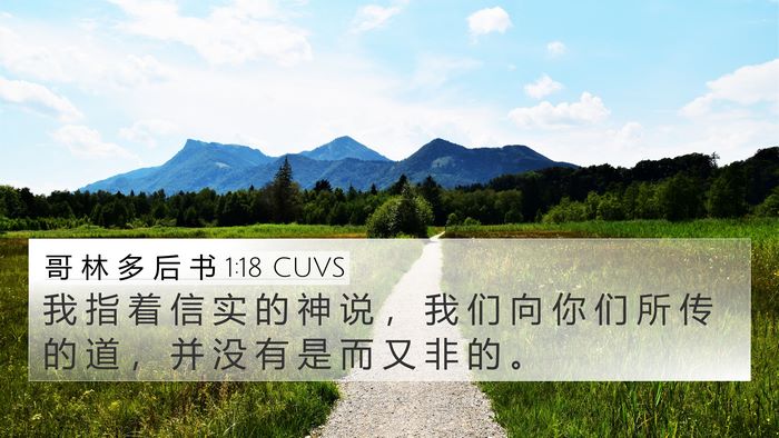 哥 林 多 后 书 1:18 CUVS Bible Verse Image