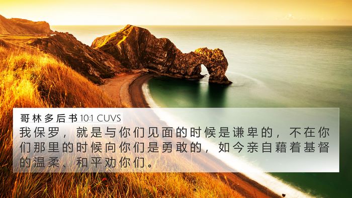 哥 林 多 后 书 10:1 CUVS Bible Verse Image