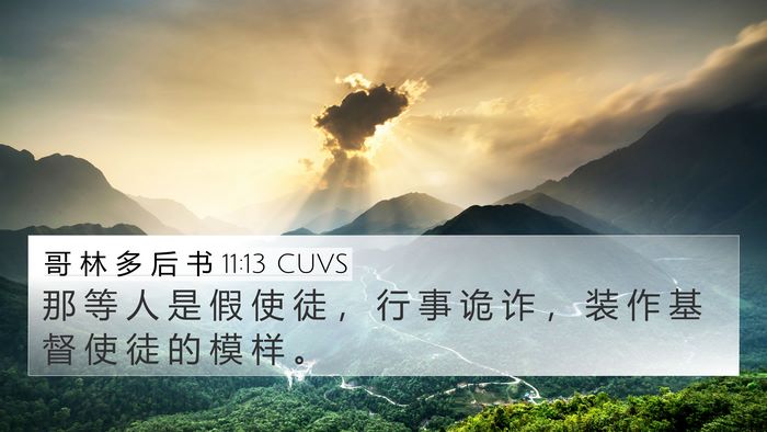 哥 林 多 后 书 11:13 CUVS Bible Verse Image