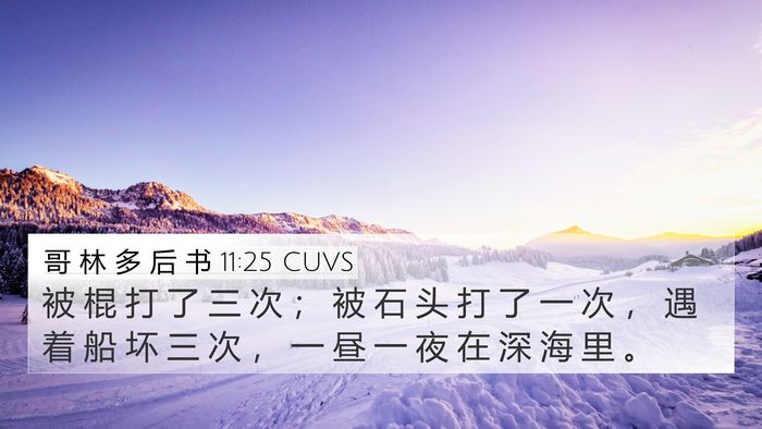 哥 林 多 后 书 11:25 CUVS Bible Verse Image