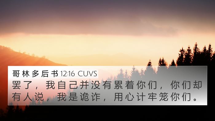 哥 林 多 后 书 12:16 CUVS Bible Verse Image