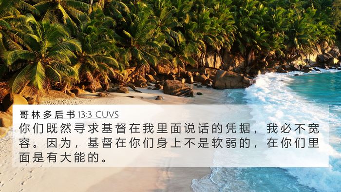 哥 林 多 后 书 13:3 CUVS Bible Verse Image