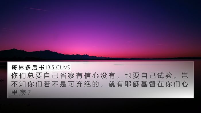 哥 林 多 后 书 13:5 CUVS Bible Verse Image