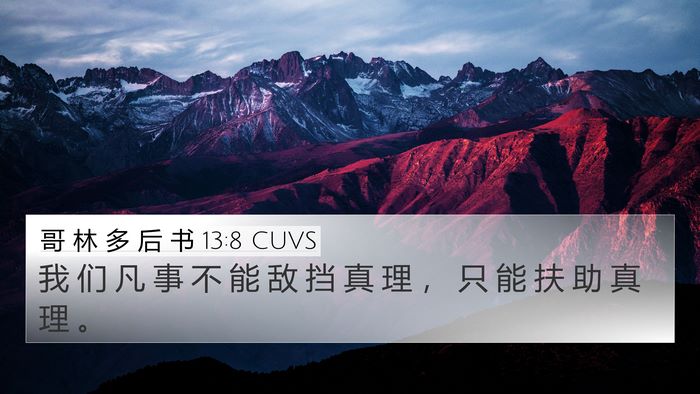 哥 林 多 后 书 13:8 CUVS Bible Verse Image