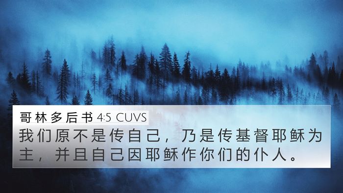 哥 林 多 后 书 4:5 CUVS Bible Verse Image
