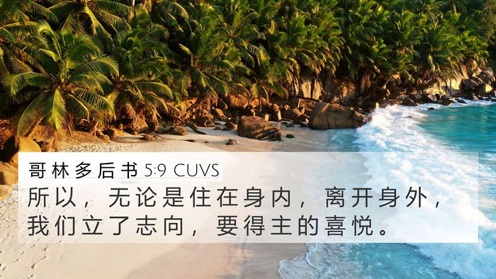 哥 林 多 后 书 5:9 CUVS Bible Verse Image