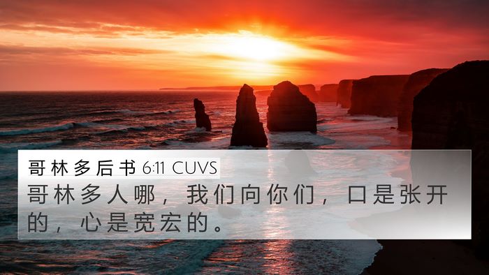 哥 林 多 后 书 6:11 CUVS Bible Verse Image