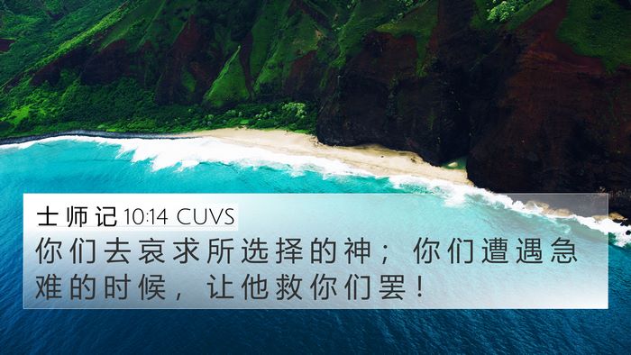 士 师 记 10:14 CUVS Bible Verse Image