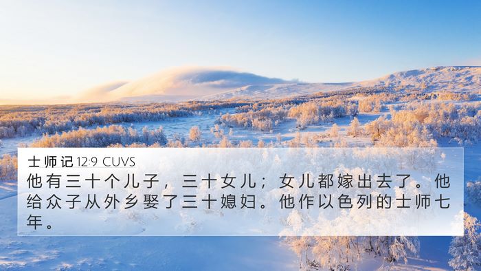 士 师 记 12:9 CUVS Bible Verse Image