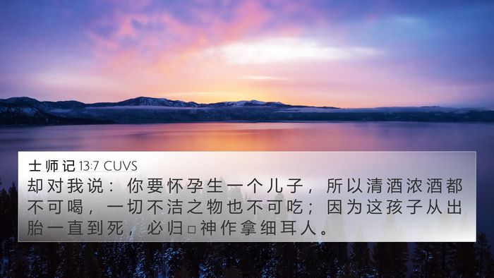 士 师 记 13:7 CUVS Bible Verse Image