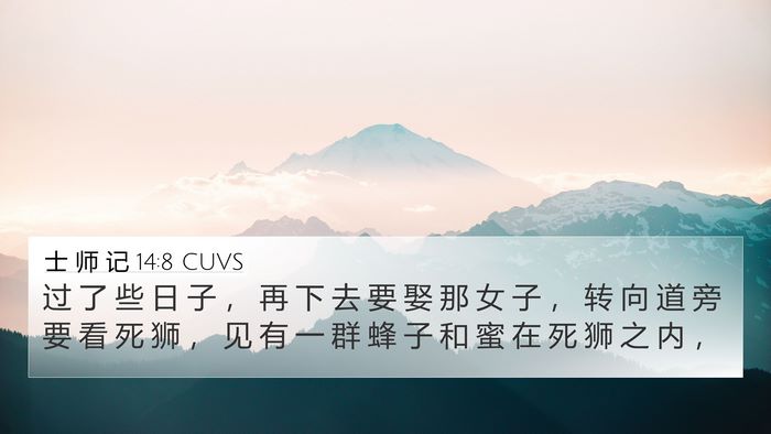 士 师 记 14:8 CUVS Bible Verse Image