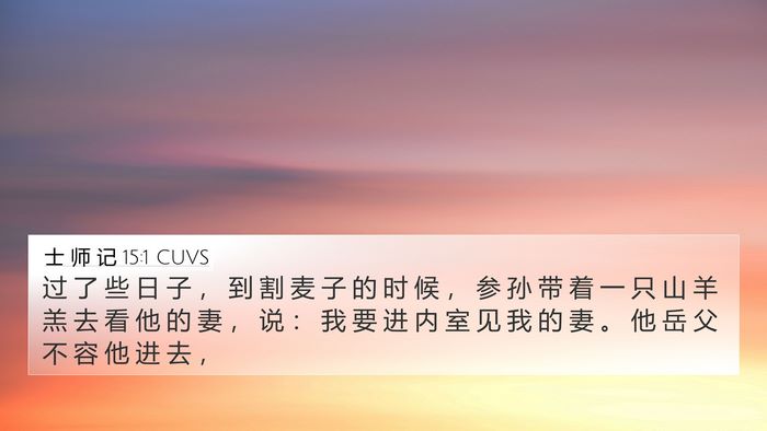 士 师 记 15:1 CUVS Bible Verse Image