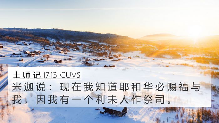 士 师 记 17:13 CUVS Bible Verse Image