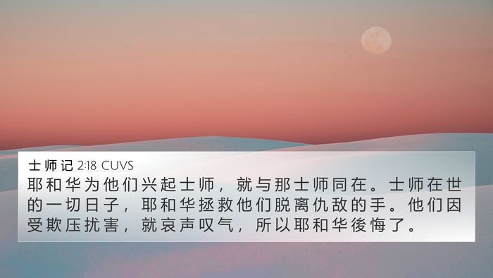 士 师 记 2:18 CUVS Bible Verse Image