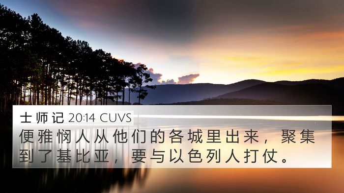 士 师 记 20:14 CUVS Bible Verse Image