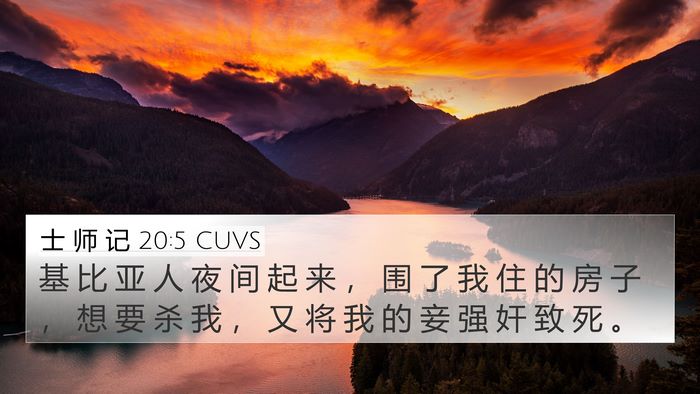 士 师 记 20:5 CUVS Bible Verse Image