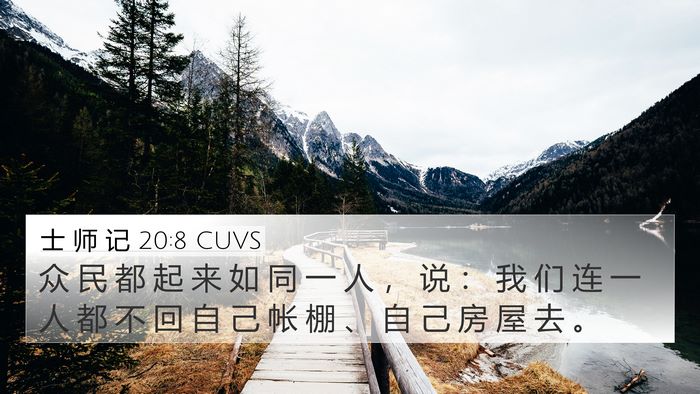 士 师 记 20:8 CUVS Bible Verse Image