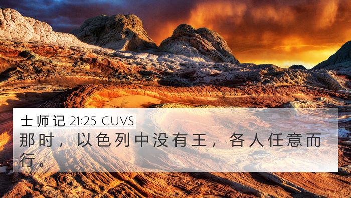 士 师 记 21:25 CUVS Bible Verse Image