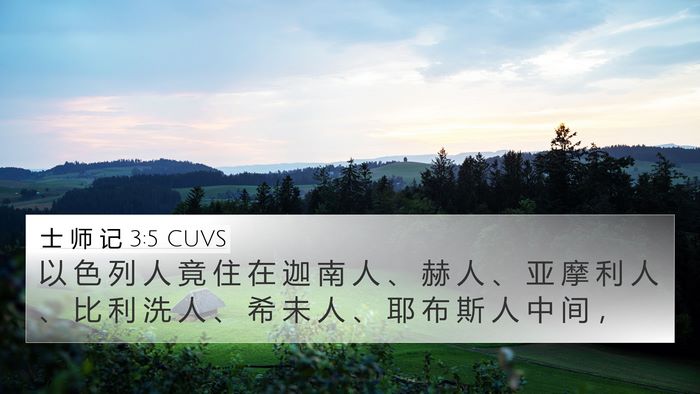 士 师 记 3:5 CUVS 4K Wallpaper - 以 色 列 人 竟 住 在 迦 南 人 、 赫 - 4K Wallpaper Bible Verse