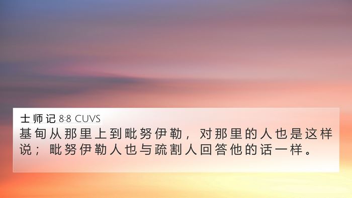 士 师 记 8:8 CUVS Bible Verse Image