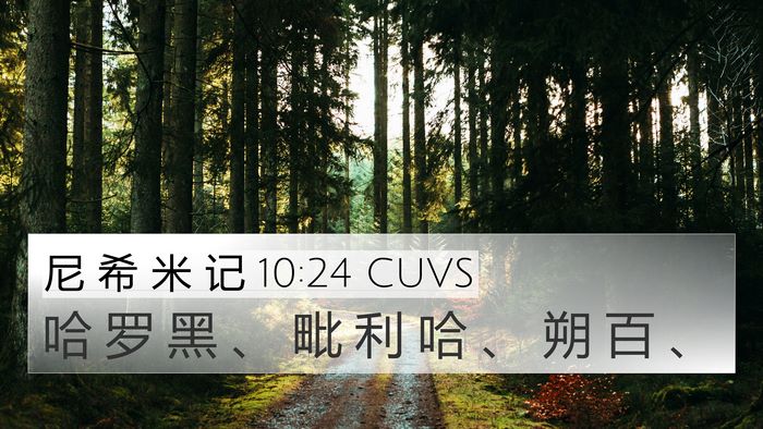 尼 希 米 记 10:24 CUVS 4K Wallpaper - 哈 罗 黑 、 毗 利 哈 、 朔 百 - 4K Wallpaper Bible Verse