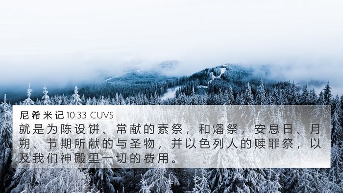 尼 希 米 记 10:33 CUVS Bible Verse Image