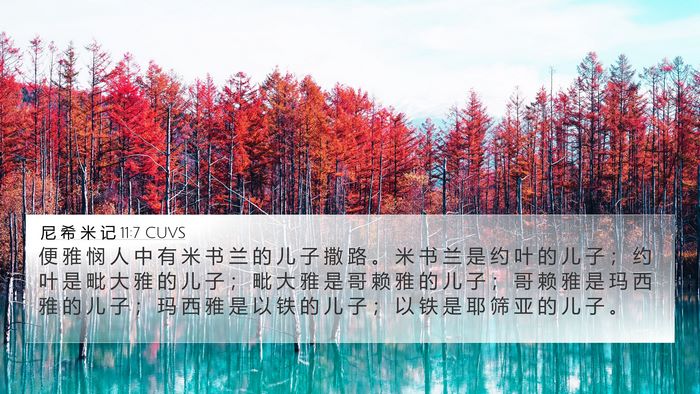 尼 希 米 记 11:7 CUVS Bible Verse Image
