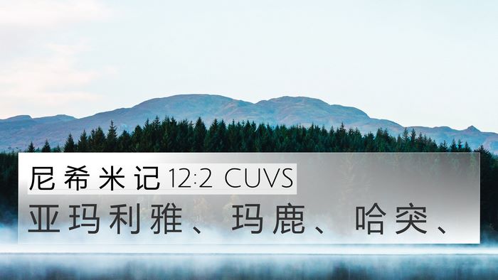 尼 希 米 记 12:2 CUVS Bible Verse Image