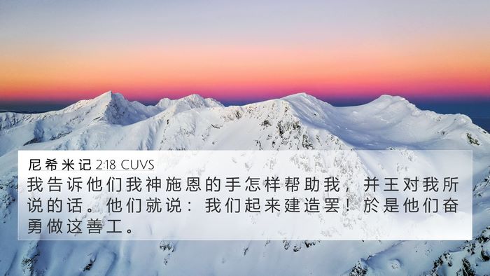 尼 希 米 记 2:18 CUVS Bible Verse Image