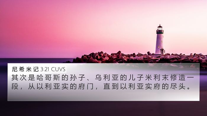 尼 希 米 记 3:21 CUVS Bible Verse Image