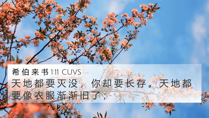 希 伯 来 书 1:11 CUVS Bible Verse Image