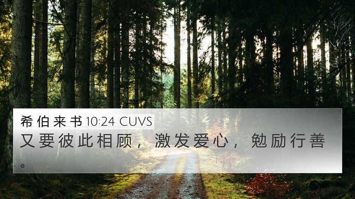 希 伯 来 书 10:24 CUVS Bible Verse Image