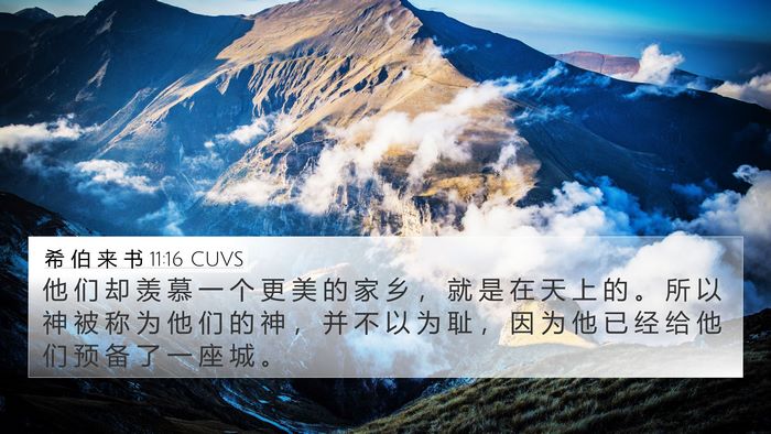 希 伯 来 书 11:16 CUVS Bible Verse Image