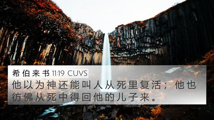 希 伯 来 书 11:19 CUVS Bible Verse Image