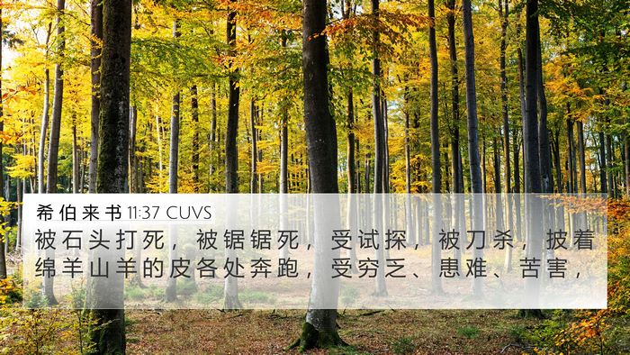 希 伯 来 书 11:37 CUVS Bible Verse Image